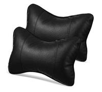 Alipis 2piezas Almohadas Cuello Coche Ergonómicas Soporte Viaje Transpirables Para Conducción Cómoda Alivio Fatiga Postura Mejorada Diseño Hueso Negro