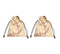 Alipis 2piezas Bolsita De Almacenamiento De Joyas Bordada Saco De Dibujo Contenedor De Joyería De Para Bodas y Fiestas