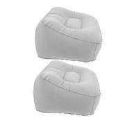 Alipis 2piezas Cojines Inflables para Reposapiés Almohadilla para Pies para Viajes Avión Cojín Compacto de Inflado Rápido para Camping y Oficina