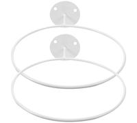 Alipis 2piezas Estante de Pared para Baloncesto y Fútbol de Metal Resistente Soporte de Almacenamiento para Pelotas Exhibidor Práctico para Hogar y Tiendas de Color Blanco