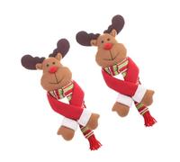 Alipis 2piezas Funda para Botella de Vino Navideña de Diseño de Alce Manos Abrazadas para Decoración de Mesa de Cocina Navidad