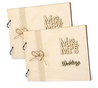 Alipis 2Piezas Madera y Encaje para Felicitaciones Decoración para Bodas