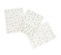 Alipis 3 hojas Pegatinas para Uñas de Decoración Autoadhesiva para Nail Art DIY Diseño Natural y Creativo para Mujeres y Niñas