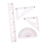 Alipis 3 Juegos Reglas y Transportadores Multifuncionales de Herramientas de Medición y Dibujo para Escuela y Oficina Accesorios Resistentes y para Geometría y Ángulos