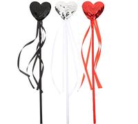 Alipis 3 Piezas Ángel De Madera Decoraciones De La Fiesta Té Varita De Madera Varita De Princesa Accesorio De Foto De Fiesta Palos De Hadas Disfraz De Reina Mini Paño Milagro Cosplay Bebé