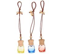Alipis 3 Piezas Botellas de Aceite Esencial para Coche con Colgante Botellas de Perfume Vacías de Diseño Elegante y para Ambientadores y Decoración Interior del Vehículo