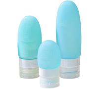 Alipis 3 Piezas Botellas de Viaje de Silicona, Kit de Botellas de Champú y Acondicionador de Viaje, Rellenables, Vacías, 40ml, 60ml y 90ml, para Artículos de Tocador y Uso al Aire Libre