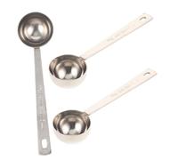 Alipis 3 piezas Cucharas Medidoras de Acero Inoxidable de Cucharas Gruesas para Café y Té con Diseño Liso y Resistente para Cocina Doméstica