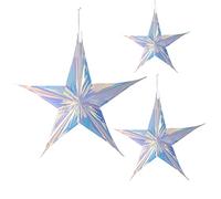 Alipis 3 Piezas de neón de fantasía decorativo Día festivo Decoraciones navideñas Navidad adorno decoraciones de estrellas colgando decoraciones colgantes