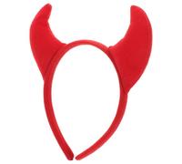 Alipis 3 Piezas Diadema de Cuernos Demoníacos Rojos para Halloween, Accesorios para Disfraces Material Plástico y Tela, Adecuado para Fiestas Temáticas y Ambiente Festivo