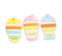 Alipis 3 piezas Esponjas de Baño para Resistentes y Cómodas Toallitas de Tela para Limpieza Corporal Accesorios de Baño para Recién Nacidos Colores Surtidos