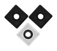 Alipis 3 Piezas Estación de Micrófono Portátil Abs con Banderas Cuadradas para Entrevistas Soporte Estable y Diseño Compacto para Logos Uso Estudios y Exteriores