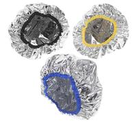 Alipis 3 piezas Gorros para Capilar Reutilizables con Efecto Térmico Constante Tapas de Aluminio para Mascarilla y Aceite Colores Surtidos para Uso Profesional y Doméstico