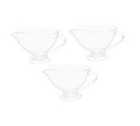 Alipis 3 Piezas Sauce Jug Glass Gravy Server With Handle Small Gravy Boat For Dining Steak Sauce Salad Dressing Each Elegant Western Tableware