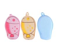 Alipis 3 Piezas Toalla de Baño con Figuras de Criaturas y Peces Esponjas de Baño Absorbentes Esponja de Ducha Infantil Divertida