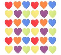 Alipis 30 marcadores de suelo para aulas: Marcadores de alfombra en forma de corazón - Puntos arcoíris de 125 mm - de nailon para actividades de posicionamiento de niños en alfombras preescolares