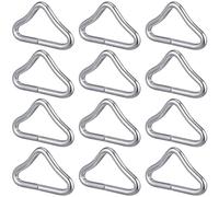 Alipis 30 Piezas Hebillas Triangulares de Metal Galvanizado para Trampolín, Anillos de Cincha Resistentes Anticorrosión, Repuesto para Colchón de Cama Elástica, Accesorios Deportivos