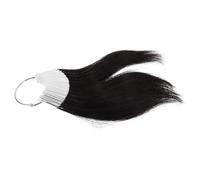 Alipis 30 Unidades Muestras de Color de Cabello Humano Negro Anillos de Pvc Blanco, Reutilizables y Fáciles de Usar para Formación en Peluquería 3 Grados de Color