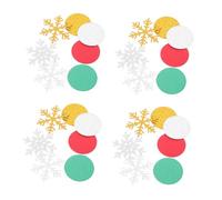 Alipis 300 Piezas Confeti Navideño de Decoración con Purpurina para Mesa de Fiesta Adornos Festivos Rojo Verde Dorado y Plateado para Celebraciones de Invierno