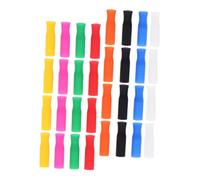 Alipis 32 Piezas de para Pajitas de Silicona Cubiertas Antideslizantes para Pajitas de Acero Inoxidable Reutilizables para Bebidas Calientes y Frías