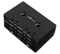 Alipis 4 Cintas de Casete Vacías Negras Estilo Vintage Clásico de Plástico Accesorio DIY para Decoración de Pared para Manualidades en Oficina y Hogar