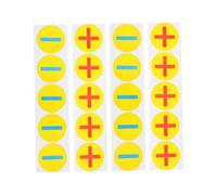 Alipis 4 Hojas Etiquetas de Polarity Autoadhesivas para Baterías de PVC Impermeables para Identificación de Positivos y Negativos Uso Máquinas Eléctricas y Equipos Prevención de