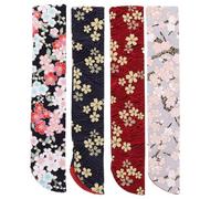 Alipis 4 Piezas Bolsa Vintage para Abanico de Mano de Fundas Retro con Estampado Floral Cubierta Protectora Multifuncional para Almacenaje de Ventiladores Portátiles y Accesorios