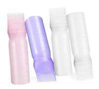 Alipis 4 piezas Botellas Aplicadoras con Peine Raíz para Tinte y Cuidado Botellas Graduadas Reutilizables para Salón y Uso Doméstico Fácil Aplicación desde Raíz Punta