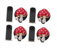 Alipis 4 Piezas Clips Ambientadores Coche Forma Seta Decoración Aroma Clip Ventilación Fácil Instalación Accesorio