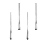 Alipis 4 Piezas Cuchara Agitadora de Acero Inoxidable 304 Resistente Corrosión y Práctica para Cocina y Hogar Color Plata Adecuado para Mezclar Helado y Cócteles Reutilizable
