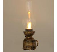 Alipis 4 Piezas Lámpara de Aceite LED Vintage Dorada de Plástico
