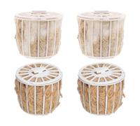 Alipis 4 Piezas Material para Refugios de Aves con Soporte Reutilizable Mezcla de Yute y Algodón para Jaulas y Jardines Adecuado para Periquitos Pinzones y Colibríes para Cría y