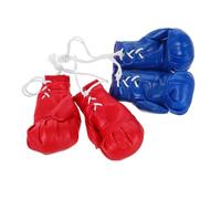 Alipis 4 Piezas Mini Guantes de Boxeo Colgantes Realistas para Decoración de Coche y Hogar Llaveros Deportivos de Rojo y Azul para Aficionados y Entrenamiento