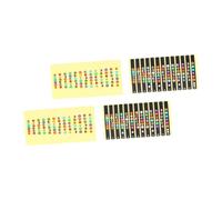 Alipis 4 piezas Pegatinas de Escala para Guitarra Colores Surtidos PVC Duraderas para Principiantes Etiquetas Notas Auxiliares para Diapasón Acústica Eléctrica Clásica