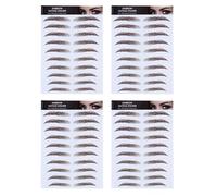 Alipis 4 Piezas Pegatinas de Transferencia de Agua para Cejas Marrón 6d Impermeables y Resistentes al Desgaste Efecto Pelo para Ceja Artificial de Mujer