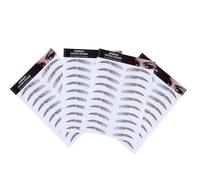 Alipis 4 Piezas Pegatinas para Cejas 6d Marrón Transferencia de Agua, Efecto Pelo Natural, Fácil Aplicación y Resistente al Agua para Maquillaje Semipermanente