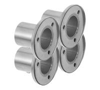 Alipis 4 Piezas Soporte para Barra de Cortina de Ducha y Armario de Acero Inoxidable Plata, Resistente y Fácil de Instalar Diseño Redondo para Reparación Hogar