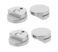 Alipis 4 piezas Soportes de Espejo de Aleación de Zinc de Clips Metálicos para Fijación de Vidrio Baños Cocinas Oficinas y Duchas Instalación Fácil y Compatibilidad