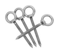 Alipis 4 Piezas Tornillos Autorroscantes Soporte Resistente de Acero Inoxidable M8 X 80 Mm Gancho Cerrado para Colgar Adornos y Macetas en Proyectos DIY y Paredes