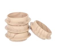 Alipis 4 Posavasos de Plástico Redondos para Patas de Muebles Almohadillas de Fieltro Beige, Protectores Antideslizantes sin Necesidad de Tornillos para Suelos Delicados