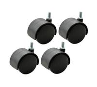 Alipis 4 Ruedas Giratorias para Silla de Oficina M8 de 1,5 Pulgadas, Ruedas sin Freno de Plástico Resistente, Giratorias 360 Grados, para Muebles y Escritorios en Oficina y Hogar