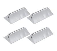 Alipis 4 Soportes Abs para Mamparas de Escritorio, Clips para Divisores de Privacidad, Base Estable Plateada, Accesorios para Oficina, Biblioteca y Despacho, Pack de 4 Unidades