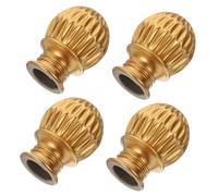 Alipis 4 Tapones De Cabeza De Varilla Romana Accesorio Elegante para Cortina Tope para Barra De Cortina Decoración Moderna