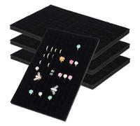 Alipis 4 Uds Bandejas de Inserción de Anillo de Espuma Caja de Joyería Insertos de Exhibición Soporte de Inserción de Almacenamiento para Caja de Joyería Cajón Tocador