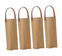 Alipis 4piezas Bolsa De Almacenamiento De Botellas De Lavable Kraft Funda De Mano Para Champán y Para