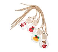 Alipis 4piezas Botella De Aromaterapia Para Coche Frasco Difusor Vacío De Vidrio Ambientador Colgante Para Coche Fragancia