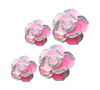 Alipis 4piezas Clip Para Perfume De Coche Flor De Té De Montaña Accesorio De Aire Ambientador Para Mujer Decoración Interior Del Coche Aroma Duradero Clip Ventilación Del Decoración