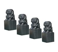 Alipis 4piezas De Manija De Madera Forma De León Decoración De Escritorio para Oficina Decoración De Mesa para Sala De Estar