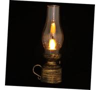 Alipis 4piezas Led Lámparas Aceite Vintage Emulación Llama Lámpara Petróleo Decoración Creativa para Salón Oficina y Bares