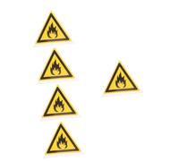 Alipis 5 Hojas Cartel de Advertencia Inflamable de Seguridad para Prevención de Etiqueta de Precaución para Uso Bosques Fábricas y Públicos